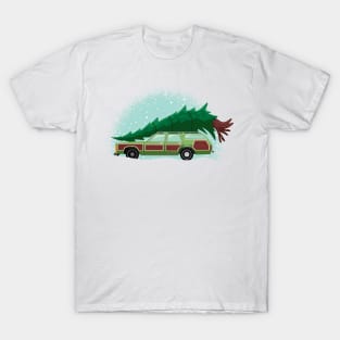 Christmas vacation station wagon with tree T-Shirt